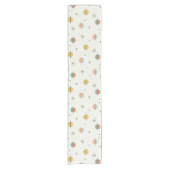 ミッドセンチュリーモダン抽象芸術球と星 ショートテーブルランナー (正面)