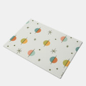 ミッドセンチュリーモダン抽象芸術球と星 ドアマット (アングル)