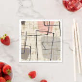 ミッドセンチュリーモダン抽象芸術紙ナプキンス スタンダードカクテルナプキン (インサイチュ)