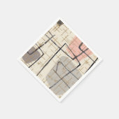 ミッドセンチュリーモダン抽象芸術紙ナプキンス スタンダードカクテルナプキン (角)