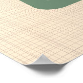 ミッドセンチュリーモダン抽象芸術18チョコレート ポスター (角)