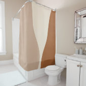 ミッドセンチュリーモダン抽象芸術 シャワーカーテン (インサイチュ)