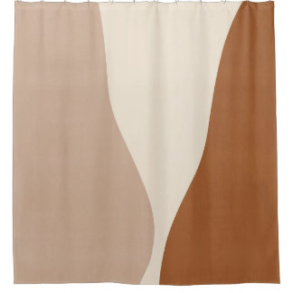 ミッドセンチュリーモダン抽象芸術 シャワーカーテン