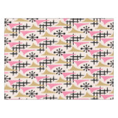 ミッドセンチュリーモダン抽象芸術 テーブルクロス (正面(横))