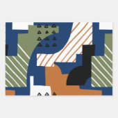 ミッドセンチュリーモダン抽象芸術 ラッピングペーパーシート (正面)