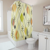 ミッドセンチュリーモダン散乱ダイヤモンドチャートルーズ シャワーカーテン (インサイチュ)