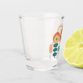 ミッドセンチュリーモダン春庭園 ショットグラス (左)