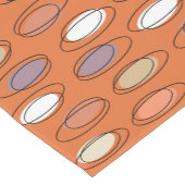 ミッドセンチュリーモダン楕円スクライブオレンジ ショートテーブルランナー (コーナー)