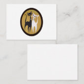 ミッドセンチュリーモダン猫芸術 ノートカード (正面/裏面)