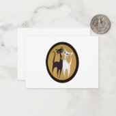 ミッドセンチュリーモダン猫芸術 ノートカード (正面/裏面インサイチュ)