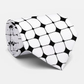 ミッドセンチュリーモダン白黒幾何学模様 ネクタイ (ロール)
