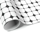 ミッドセンチュリーモダン白黒幾何学模様 ラッピングペーパー (ロールコーナー)