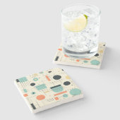 ミッドセンチュリーモダン石コースター ストーンコースター (横)