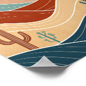 ミッドセンチュリーモダン砂漠の風景 ポスター (角)