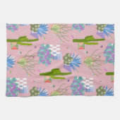 ミッドセンチュリーモダン砂漠の風景l任意の色 キッチンタオル (横)