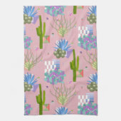 ミッドセンチュリーモダン砂漠の風景l任意の色 キッチンタオル (縦)