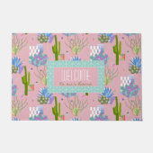 ミッドセンチュリーモダン砂漠の風景l任意の色 ドアマット (正面)