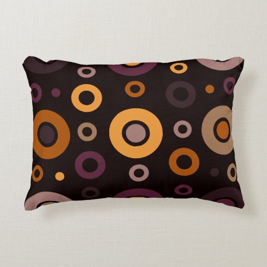 ミッドセンチュリーモダン秋幾何学 アクセントクッション (正面)