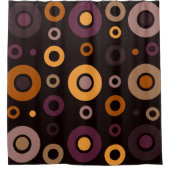 ミッドセンチュリーモダン秋幾何学 シャワーカーテン (正面)