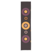 ミッドセンチュリーモダン秋幾何学 ショートテーブルランナー (正面)