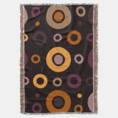ミッドセンチュリーモダン秋幾何学 スローブランケット (正面縦)