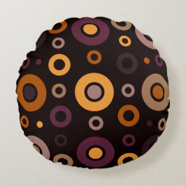 ミッドセンチュリーモダン秋幾何学 ラウンドクッション