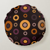 ミッドセンチュリーモダン秋幾何学 ラウンドクッション (裏面)