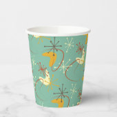 ミッドセンチュリーモダン紙カップ – 1950年代の原子パーティー 紙コップ (左)