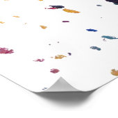 ミッドセンチュリーモダン絵を描（ばちゃばちゃ）跳ねる ポスター (角)