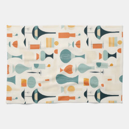 ミッドセンチュリーモダン花瓶形 キッチンタオル