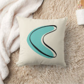 ミッドセンチュリーモダン装飾用クッションターコイズ クッション (ブランケット)