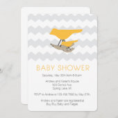 ミッドセンチュリーモダン赤ちゃんシャワー 招待状 (正面/裏面)