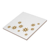 ミッドセンチュリーモダン金ゴールドスターバストデザイン タイル (側面)