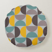 ミッドセンチュリーモダン金ゴールドムーンホライズン ラウンドクッション (裏面)