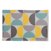 ミッドセンチュリーモダン金ゴールドムーンホライズン 枕カバー (裏面)