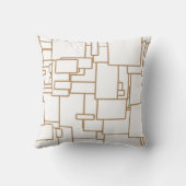 ミッドセンチュリーモダン金ゴールドレトロパターン クッション (裏面)