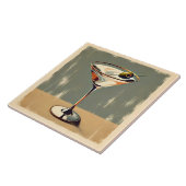 ミッドセンチュリーモダン1オリーブ・マルティ絵を描ニ タイル (側面)