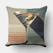 ミッドセンチュリーモダン2オリーブ・マルティーニ・カクテルアワー クッション (正面)