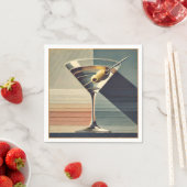 ミッドセンチュリーモダン2オリーブ・マルティーニ・カクテルアワー スタンダードカクテルナプキン (インサイチュ)