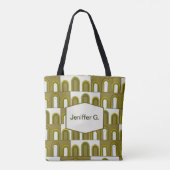 ミッドセンチュリーモダン、アールデコスタイル トートバッグ (裏面)