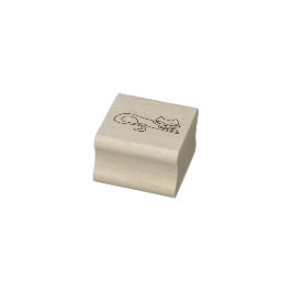 ミッドセンチュリーモダン キティー猫 アウトライン ゴムスタンプ ラバースタンプ