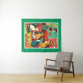 ミッドセンチュリーモダン・キャッツ・オン・バケーション タペストリー (インサイチュ(横))