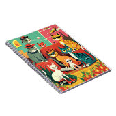 ミッドセンチュリーモダン・キャッツ・オン・バケーション ノートブック (右側)