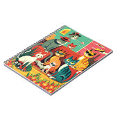 ミッドセンチュリーモダン・キャッツ・オン・バケーション ノートブック (左側)