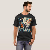 ミッドセンチュリーモダン ジャズエイジ トリオ Tシャツ (正面フル)
