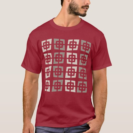ミッドセンチュリーモダン スターバースト 抽象画 Tシャツ (正面)
