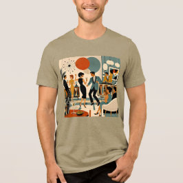 ミッドセンチュリーモダン ヒップ マティーニ ダンスパーティー トライブレンドTシャツ