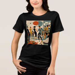 ミッドセンチュリーモダン ヒップ マティーニ ダンスパーティー トライブレンドTシャツ