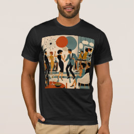 ミッドセンチュリーモダン ヒップ マティーニ ダンスパーティー Tシャツ