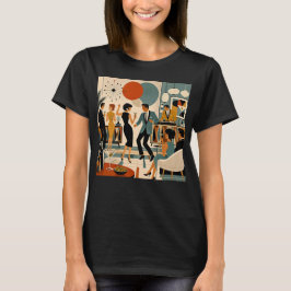 ミッドセンチュリーモダン ヒップ マティーニ ダンスパーティー Tシャツ